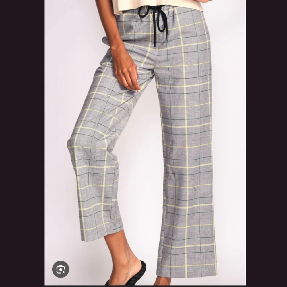 Pink Martini Gray Checkered Scarlett Pants